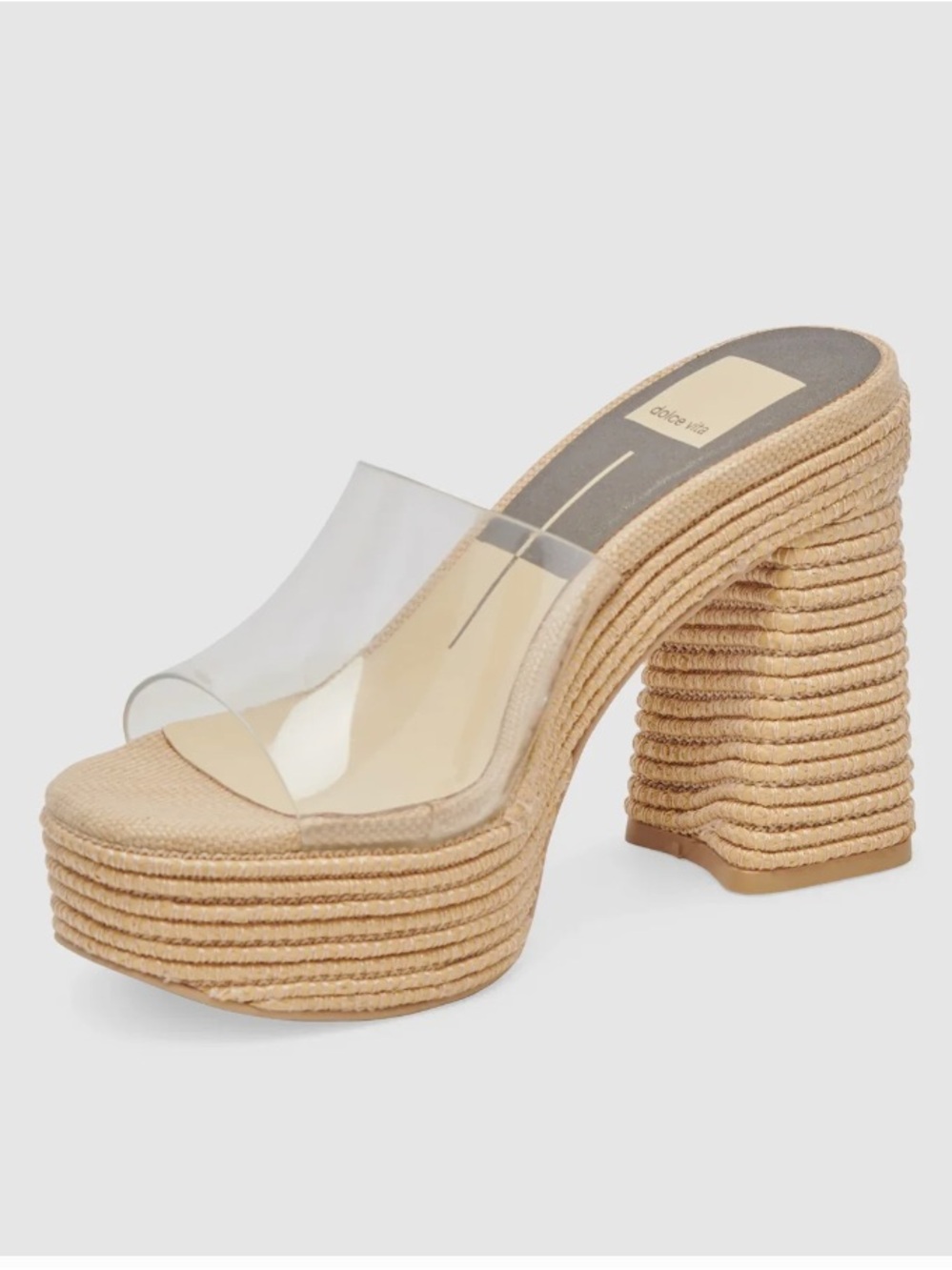 NIB DOLCE VITA LICHIA HEELS NATURAL BEAUTIFUL VERSATILE WORN ONCE - Picture 5 of 10